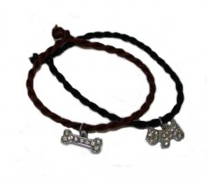 Armband Strasshund & Knochen