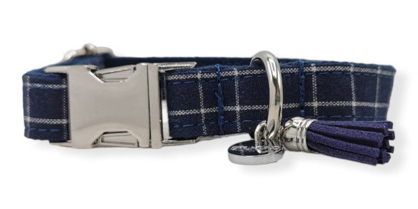 Hundehalsband Gentleman blau