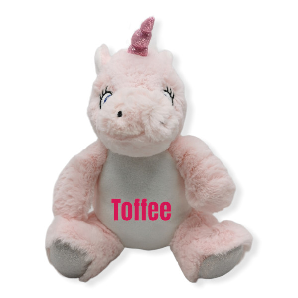Hundespielzeug  - Kuschelweiches Einhorn mit Namen