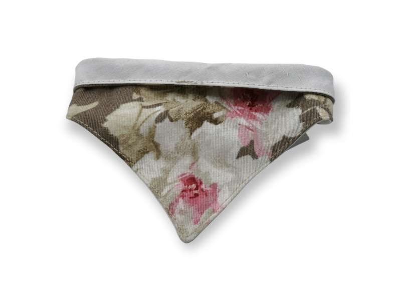 Hundehalstuch mit Blumenmuster, rosa