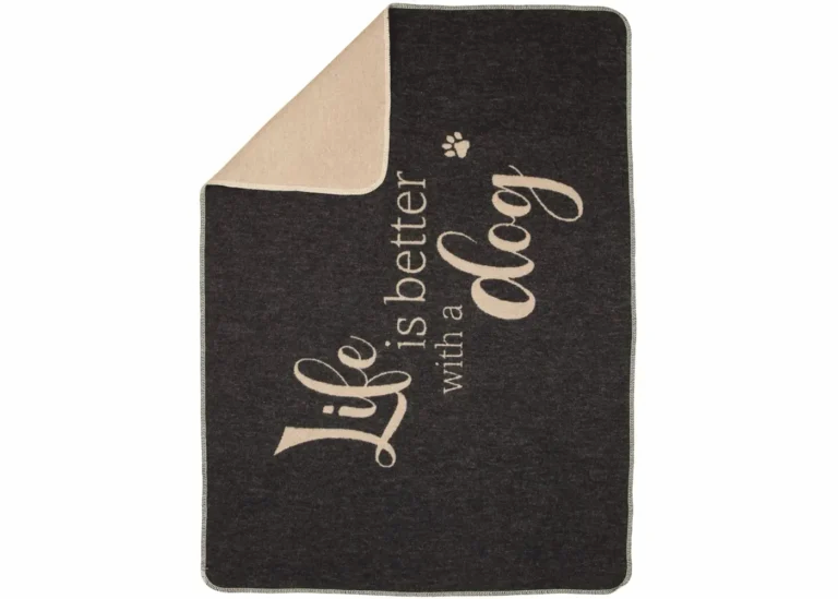 Haustierdecke “life is better ” dog, klein, grau
